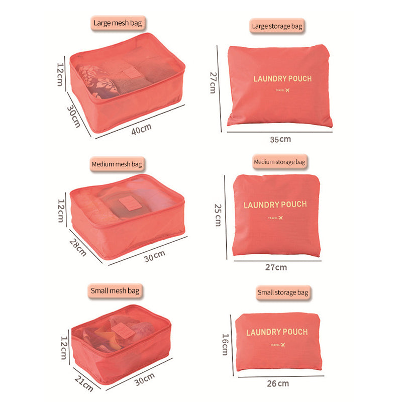 Bärbara kuber för bagagepackning - 6 delar