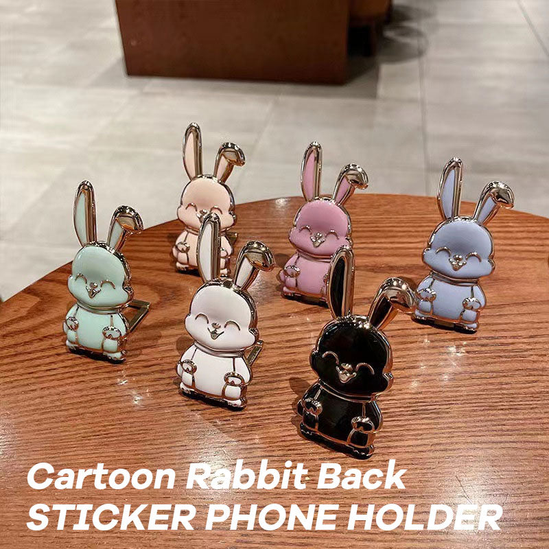 Tecknad kaninbaksida klistermärke Telefonhållare