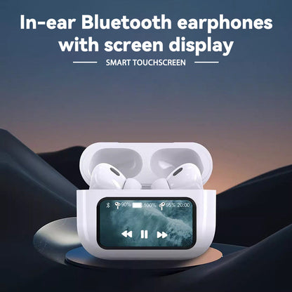In-ear Bluetooth-hörlurar med skärmdisplay