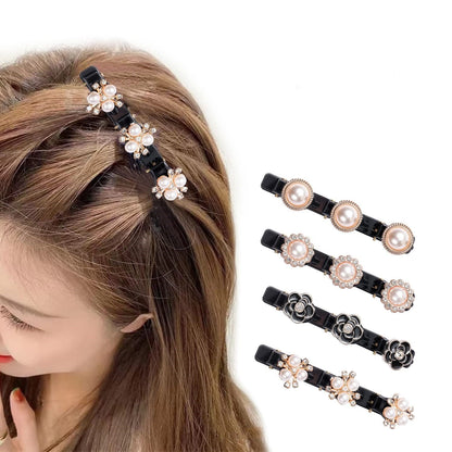 ✨Nya flätade hårklämmor med gnistrande kristallstenar (nya gnistrande flätade hårklämmor i kristallsten)