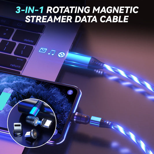 3-i-1 roterande magnetisk streamer datakabel