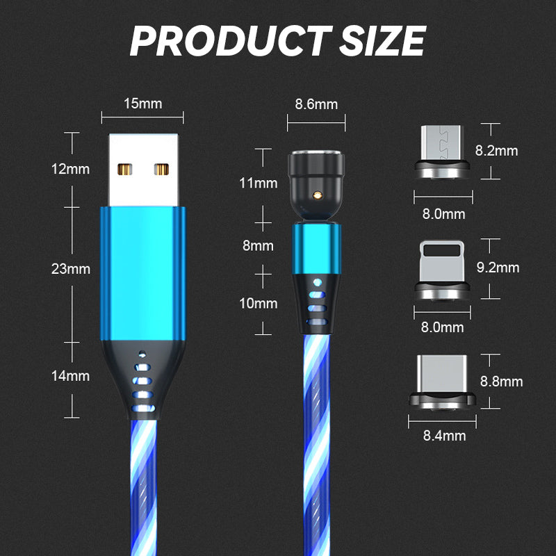 3-i-1 roterande magnetisk streamer datakabel